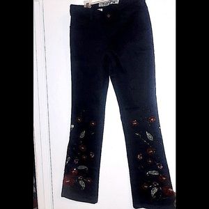 Super Cute ParasucoJeans Flower Power Black Denim